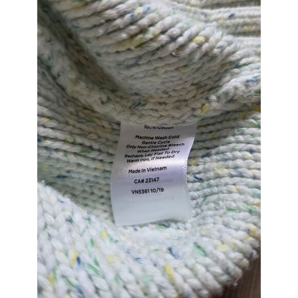 Talbots Petite Womens Cable Knit Sweater SP Green Wool Blend - Picture 7 of 9